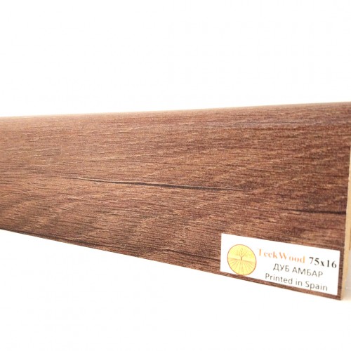 Плинтус МДФ ламинированный TeckWood Дуб Амбар 2150×75×16