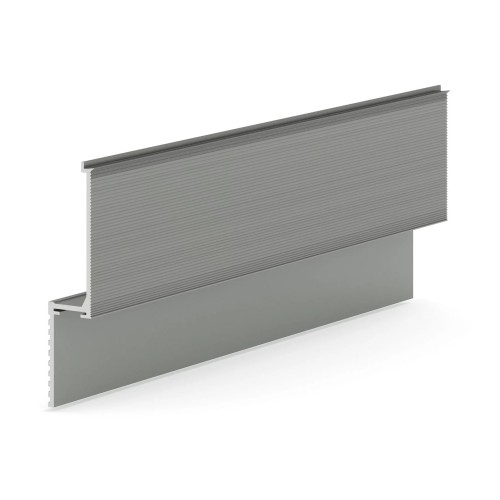 Профиль алюминиевый теневой Laconistiq Micro Серебряный муар RAL 9006 24-33-300 3000×96,5×15,7