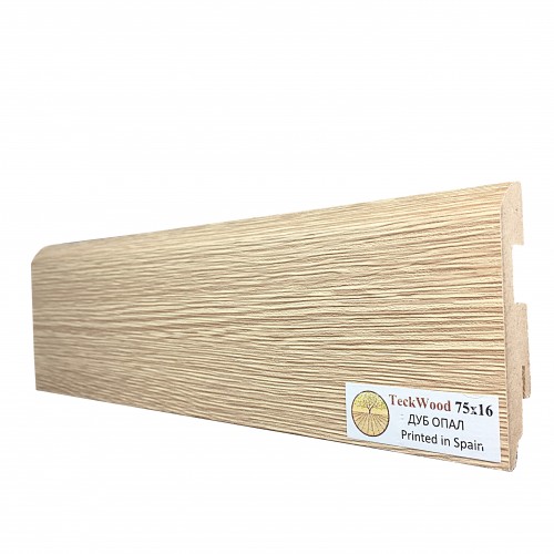 Плинтус МДФ ламинированный TeckWood Дуб Опал 2150×75×16