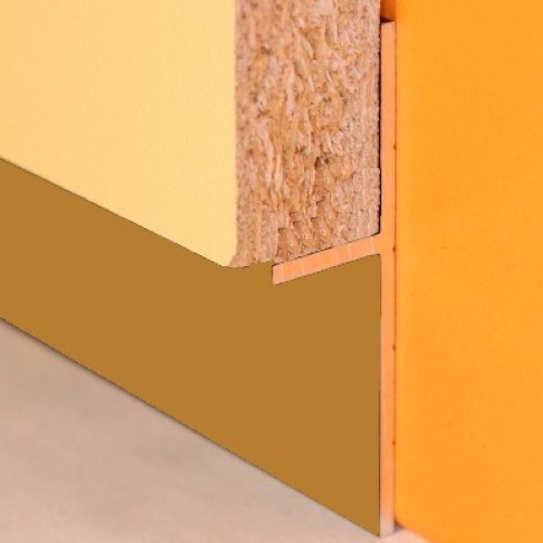 Плинтус алюминиевый теневой Modern Decor  золото  2000×20×12,5