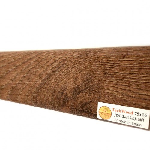 Плинтус МДФ ламинированный TeckWood Дуб Западный 2150×75×16