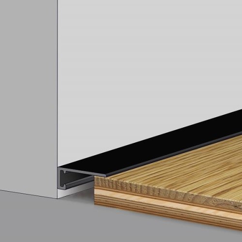 Микроплинтус алюминиевый Ликорн Лайн С-05.25.3 черный матовый 2500×6×16