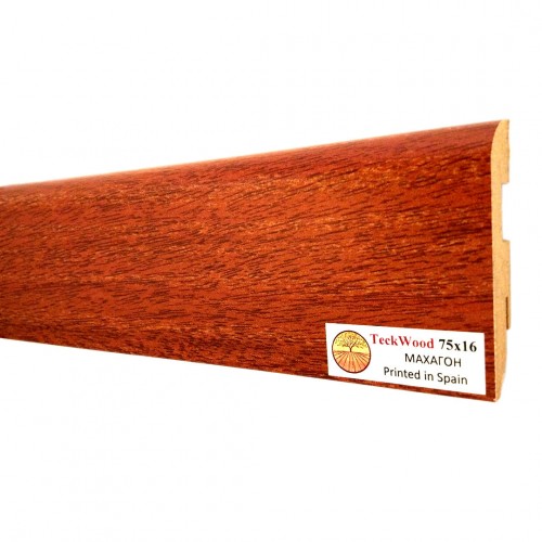 Плинтус МДФ ламинированный TeckWood Дуб Махагон 2150×75×16