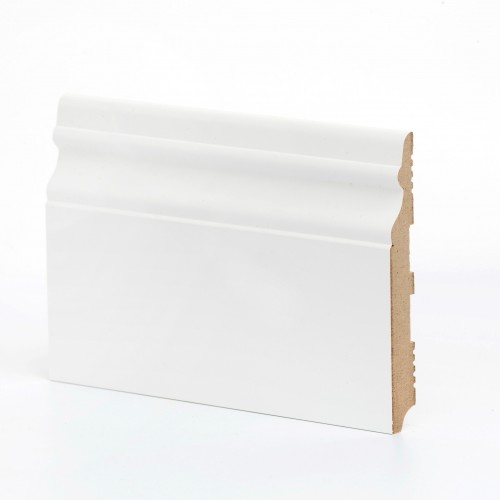 Плинтус МДФ ламинированный Ликорн K-24 белый 2050×127×16