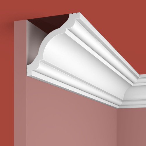 Потолочный плинтус под покраску Cosca Decor KX012 2000×80×80