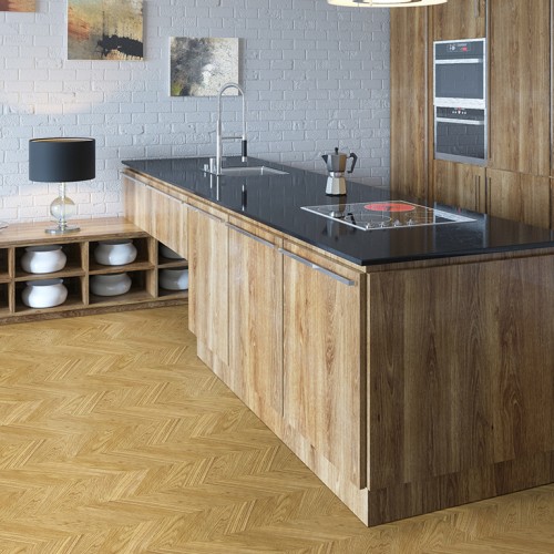 Пробковые полы Corkstyle Chevron Gold 1235×305×10