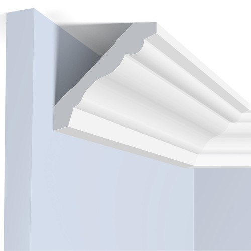 Потолочный плинтус под покраску Hiwood A1080 2000×56,6×56,6