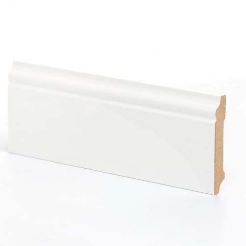 Плинтус МДФ ламинированный Ликорн K-17 белый 2050×70×12