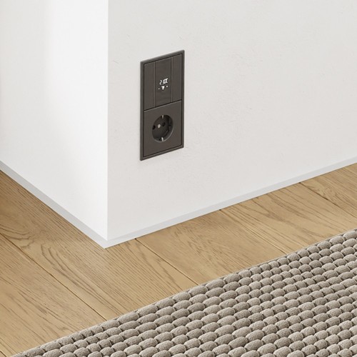 Микроплинтус алюминиевый Modern Decor RAL 7047 Серый Телегрей 4 19-23-77 2500×16×6