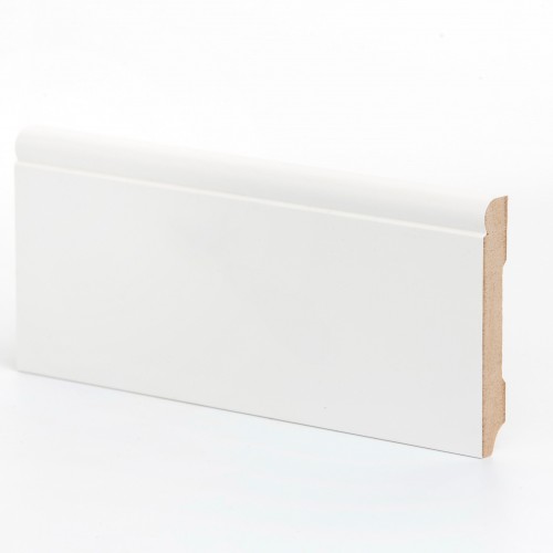Плинтус МДФ ламинированный Ликорн K-22 белый 2050×82×12