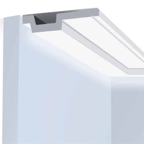 Потолочный плинтус под покраску Hiwood A115V1 с подсветкой 2000×115×22