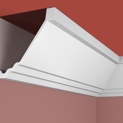 Потолочный плинтус под покраску Cosca Decor KX054 2000×116×113