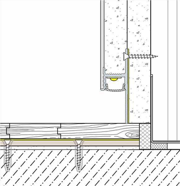 Теневой профиль  Invisible алюминиевый 45мм
