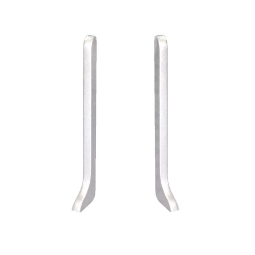 Заглушка алюминиевая для плинтуса Modern Decor серебро матовое  80 мм 2 шт/уп