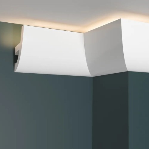Потолочный плинтус под покраску Decor-Dizayn DD510 с подсветкой 2000×49×80