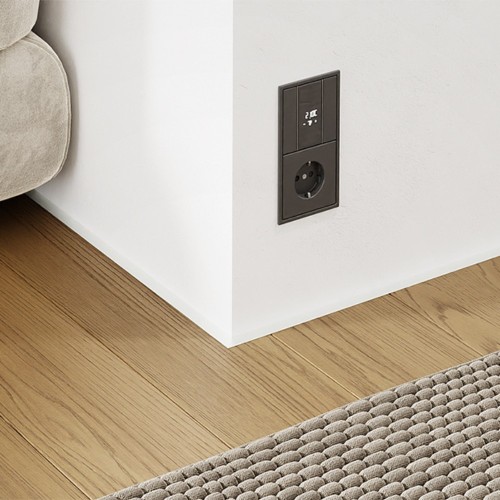 Микроплинтус алюминиевый Modern Decor RAL 9003 Белый 51-29-18 2500×16×6