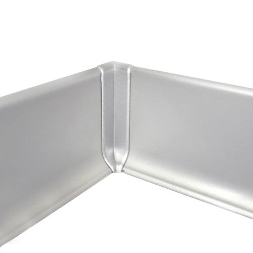 Угол алюминиевый внутренний для плинтуса Modern Decor серебро матовое  80 мм