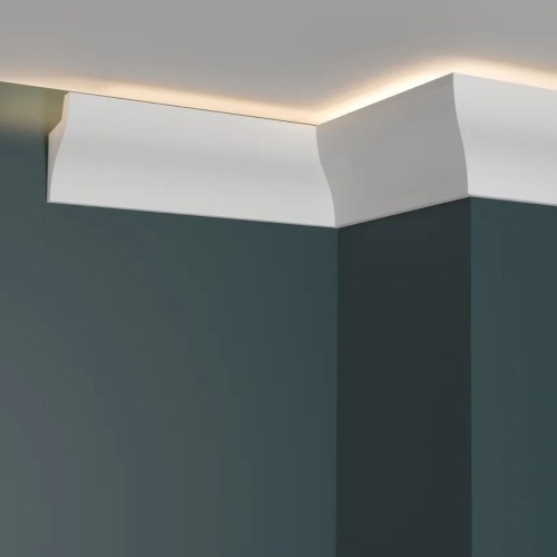 Потолочный плинтус под покраску Decor-Dizayn DD506 с подсветкой 2000×33×50