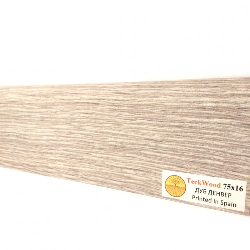 Плинтус МДФ ламинированный TeckWood Дуб Денвер 2150×75×16