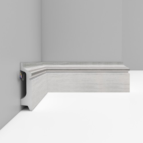 Плинтус Decomaster Ясень белый D122-84 2400×78×21