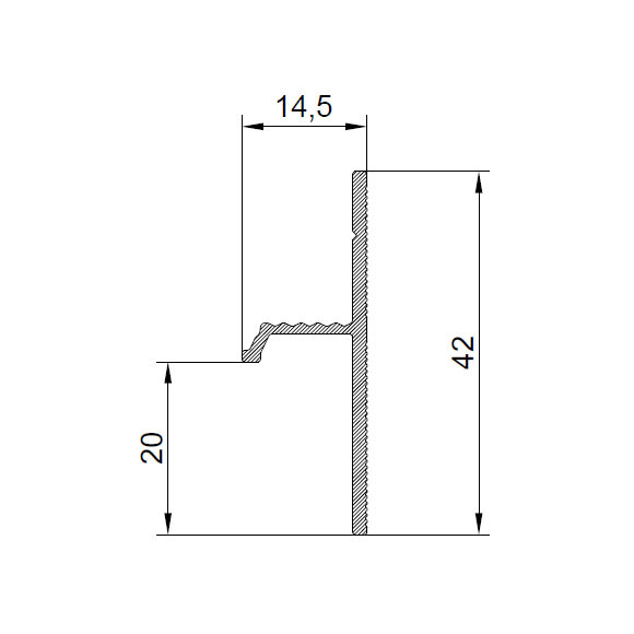 Теневой плинтус  20/40мм Черный 9005 2500мм