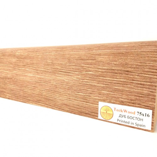 Плинтус МДФ ламинированный TeckWood Дуб Бостон 2150×75×16