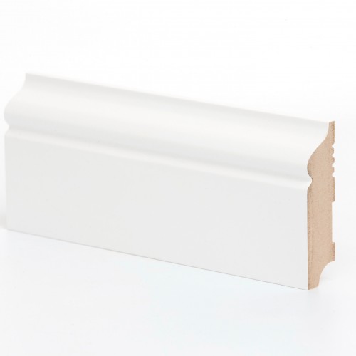 Плинтус МДФ ламинированный Ликорн K-11 белый 2050×80×22