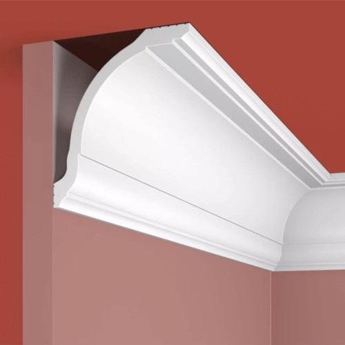 Потолочный плинтус под покраску Cosca Decor KX015 2000×84×97