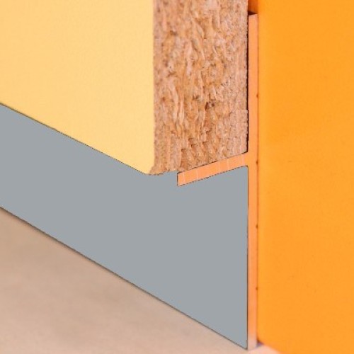 Плинтус алюминиевый теневой Modern Decor  серебро  2000×20×12,5