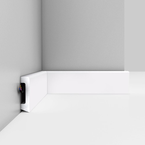 Плинтус Decomaster Белый D234-115 матовый 2400×58×16