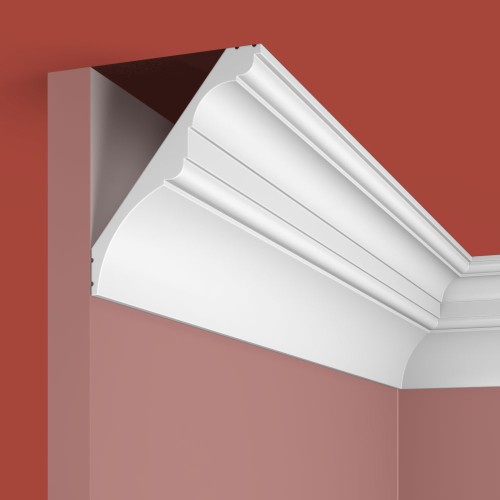 Потолочный плинтус под покраску Cosca Decor KX013 2000×75×95
