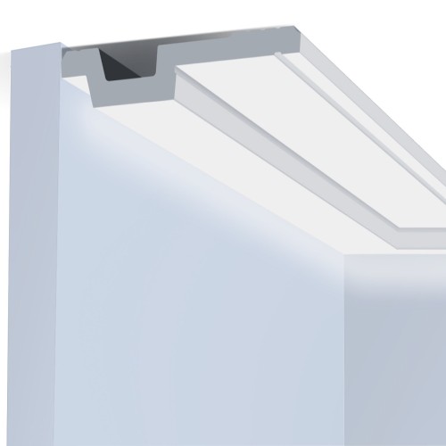 Потолочный плинтус под покраску Hiwood A90V1 с подсветкой 2000×90×19