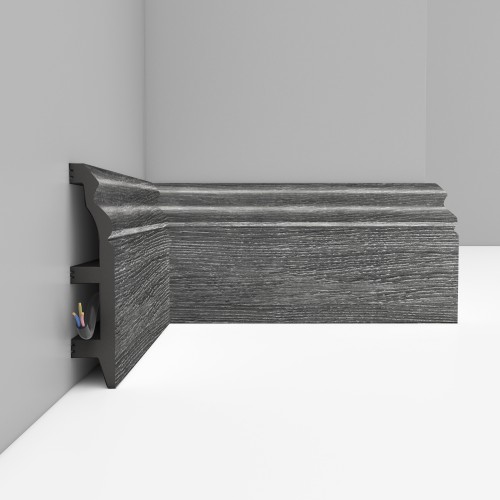 Плинтус Decomaster Дуб титан D232-87 2400×100×22