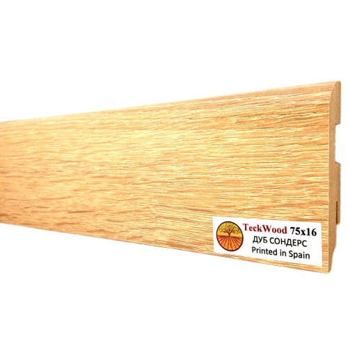 Плинтус МДФ ламинированный TeckWood Дуб Сондерс 2150×75×16