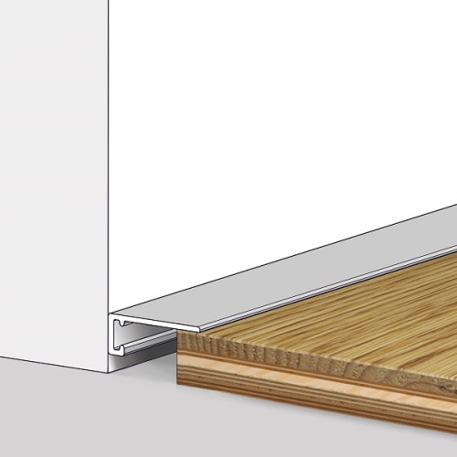 Микроплинтус алюминиевый Ликорн Лайн С-05.25.2 cеребристый 2500×6×16