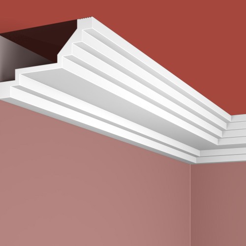 Потолочный плинтус под покраску Cosca Decor KX081 2000×100×60