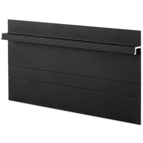Плинтус алюминиевый скрытый Ликорн C-04.2.3 черный  с подсветкой 2050×105×13,3