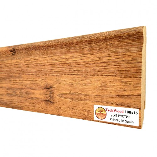 Плинтус МДФ ламинированный TeckWood дуб Рустик 2150×100×16