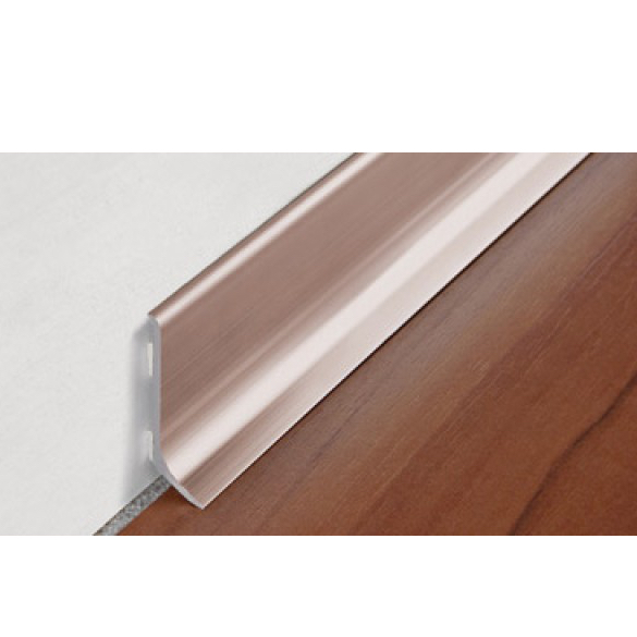 Плинтус Progress profiles напольный BTBT Глянцевый титан 2м