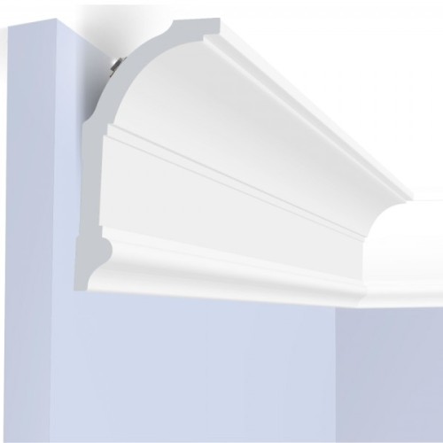 Потолочный плинтус под покраску Hiwood A100 с подсветкой 2000×53×100