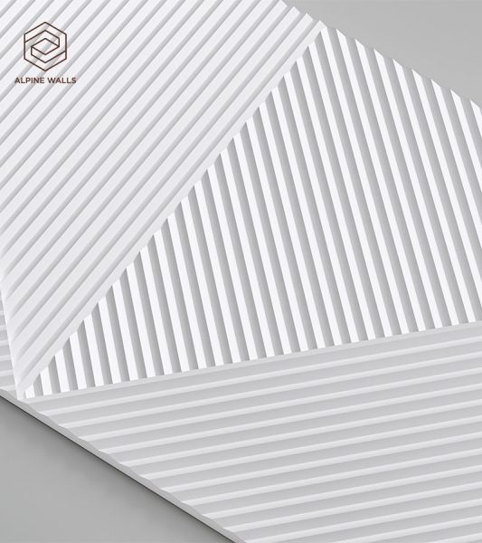 Стеновая панель под покраску Alpine Walls Geometrium  ECOGR0209W  1200*600*25