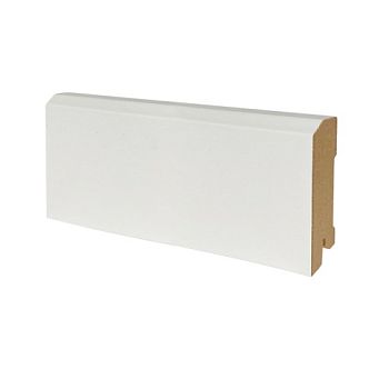 Плинтус МДФ ламинированный Ликорн K-30 белый 2050×80×16