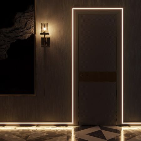 Плинтус Evrowood МДФ Белый  PN 021 Led  2000×70×16