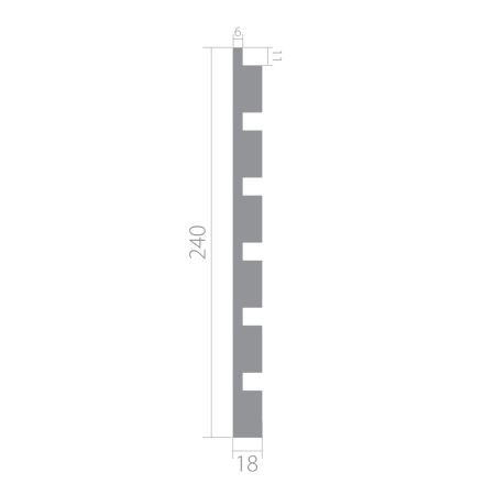 Стеновая панель Ultrawood арт. UW 04 i (2000 х 240 х 18 мм.)