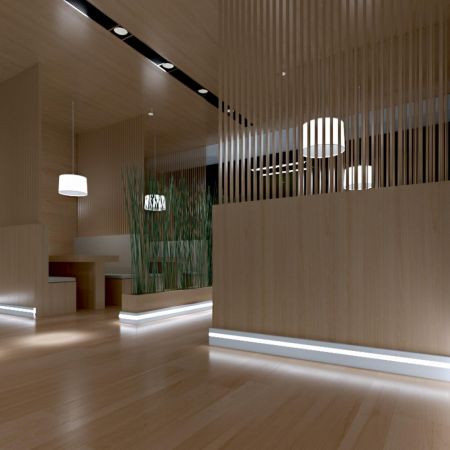 Плинтус Evrowood МДФ Белый  PN 021 Led  2000×70×16