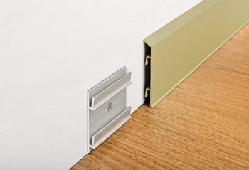 Плинтус алюминиевый Modern Decor золото матовое 2950×100×10