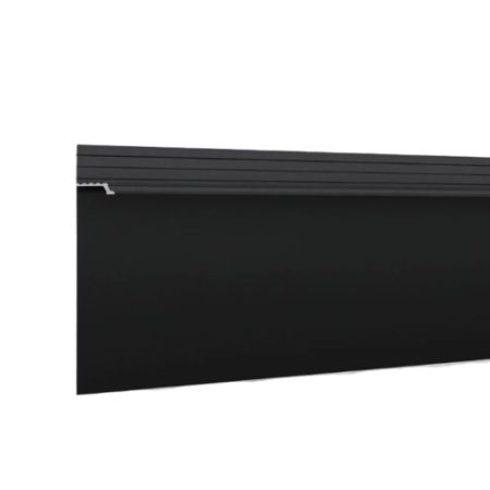 Плинтус алюминиевый скрытый с подсветкой Laconistiq Regular Черный RAL 9005 41-21-300 матовый 3000×80×13