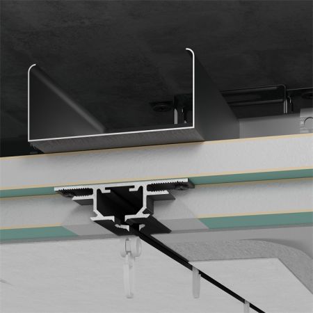 Теневой потолочный профиль для штор GARDINA (50*14*3000мм).