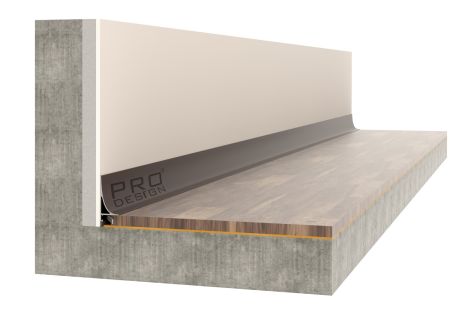 Плинтус Pro Design Corner L 584 Анодированный коньяк