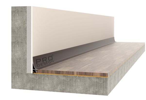 Плинтус Pro Design Corner L 584 Анодированный коньяк